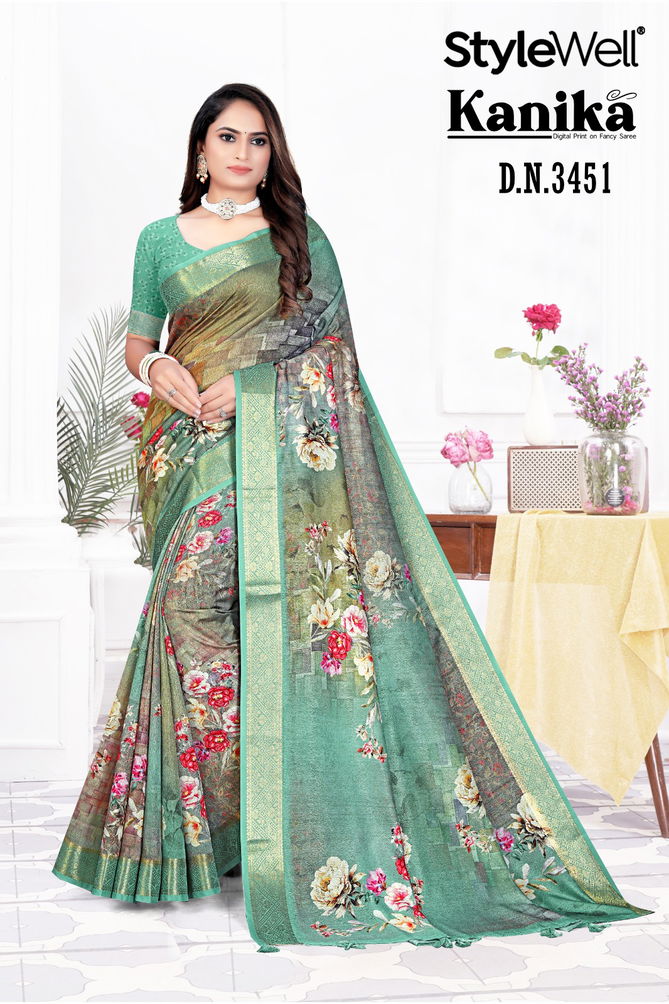 Kanika By Stylewell Digital Printed Designer Sarees Wholesale Shop In Surat